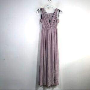 TFNC London A-Line Chiffon Bridesmaids Dress, Women's Size 10 - Lavender Fog